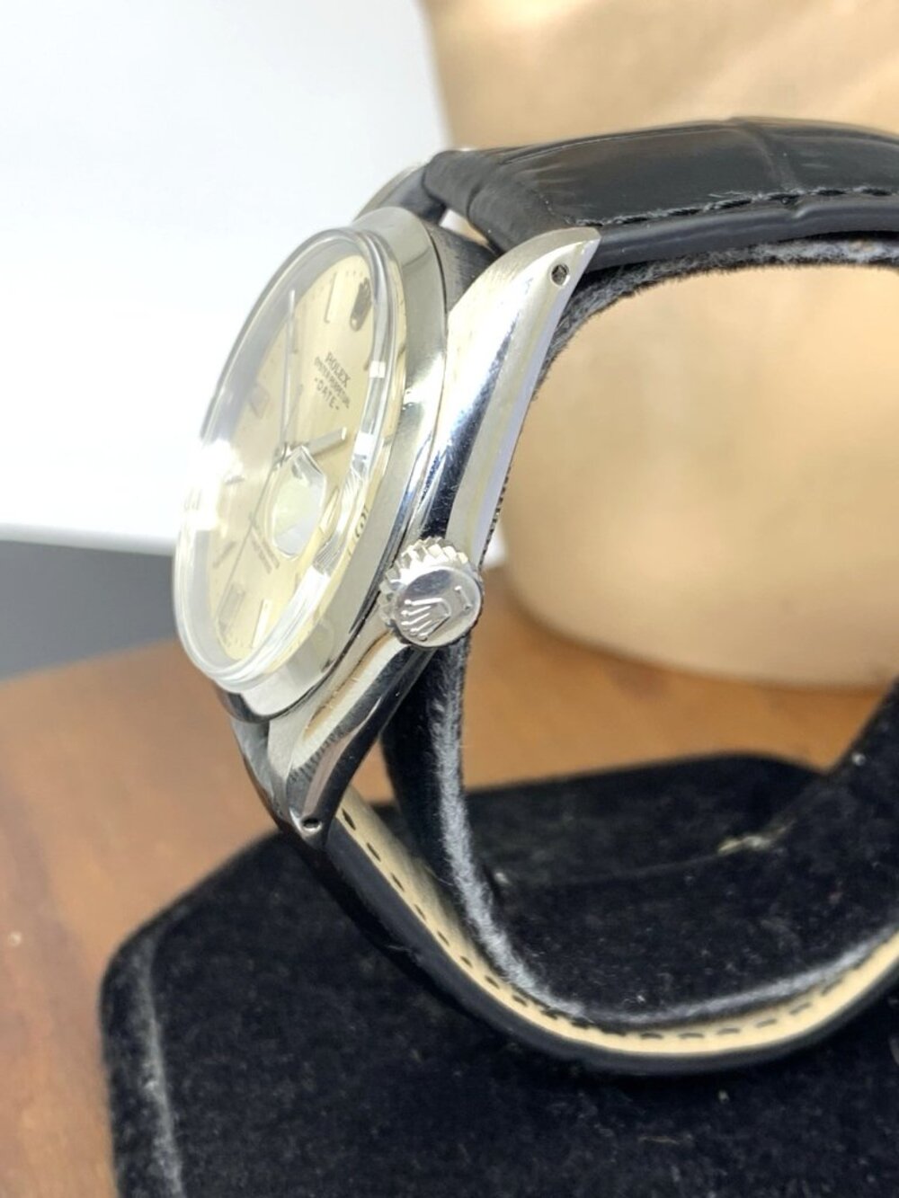 Rolex Oyster Perpetual Date 1500 Men's Watch Swiss Automatic 1969 Silver Dial - Picture 3 of 13